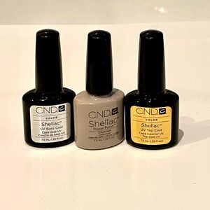 NEW- CND Shellac Gel Polish - Cityscape, base coat, top coat Set UV / LED light